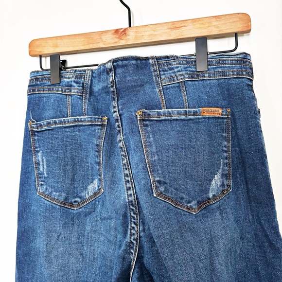 Rock & Roll Denim Palazzo Flare High Rise Pleated Jeans Western 30 X 34 Womens - Picture 5 of 5